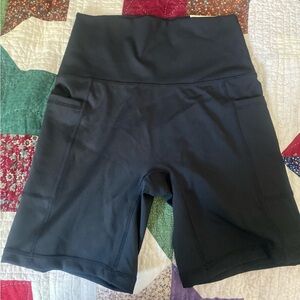 Women's Black High-Waisted Shorts